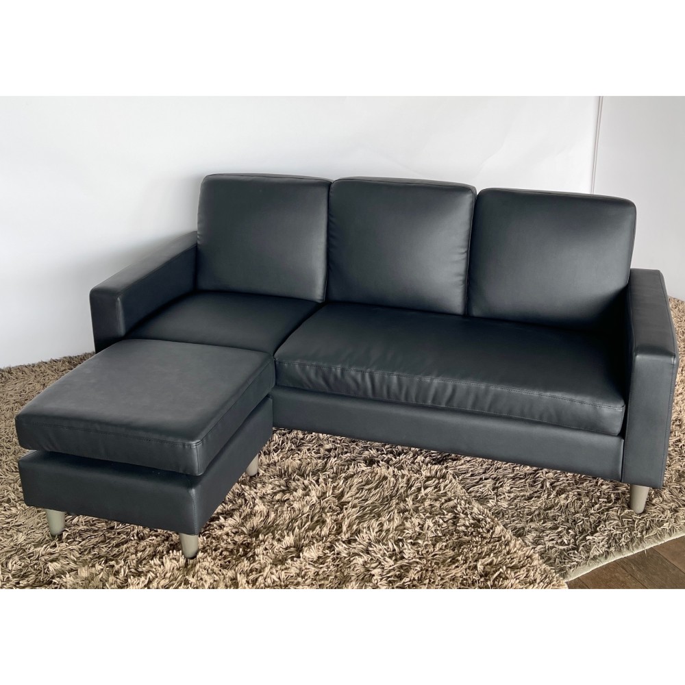 KGY-141483　カウチソファセット［ブラック］