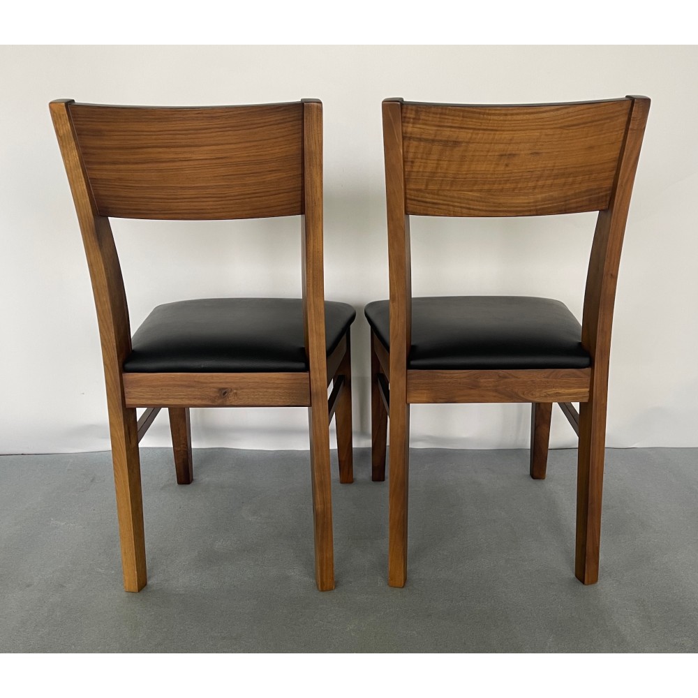 KGY-141901　チェア２脚セット［ブラック／ブラウン］