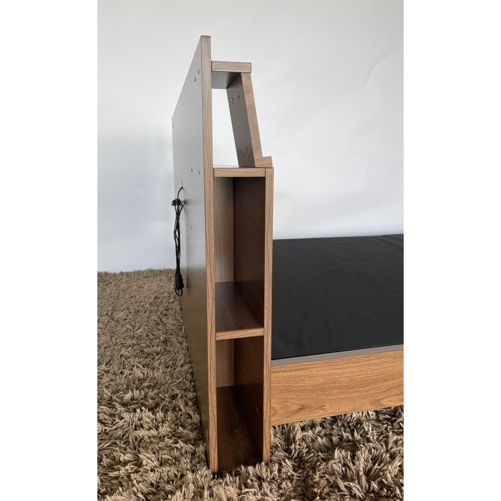 KGY-141579　ベッドフレーム［セミダブル］［ブラウン］