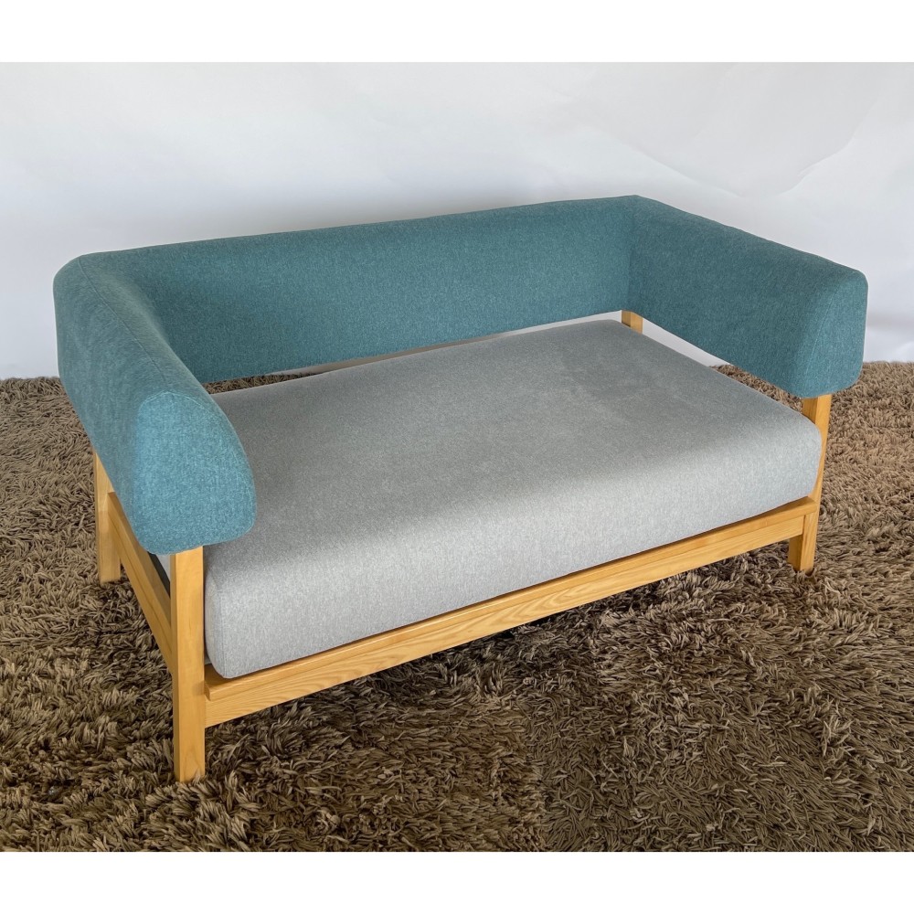 KGY-141567　２Ｐソファ［グレー／ブルー］