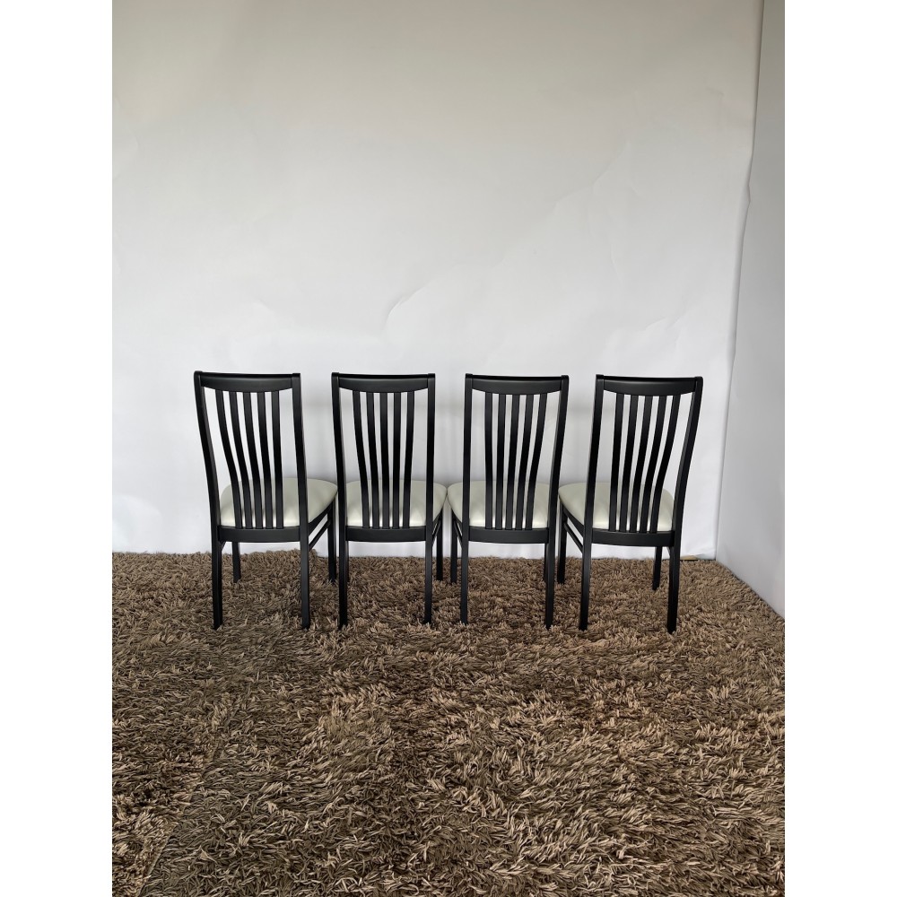 KGY-141583　ダイニング５点セット［ブラック］