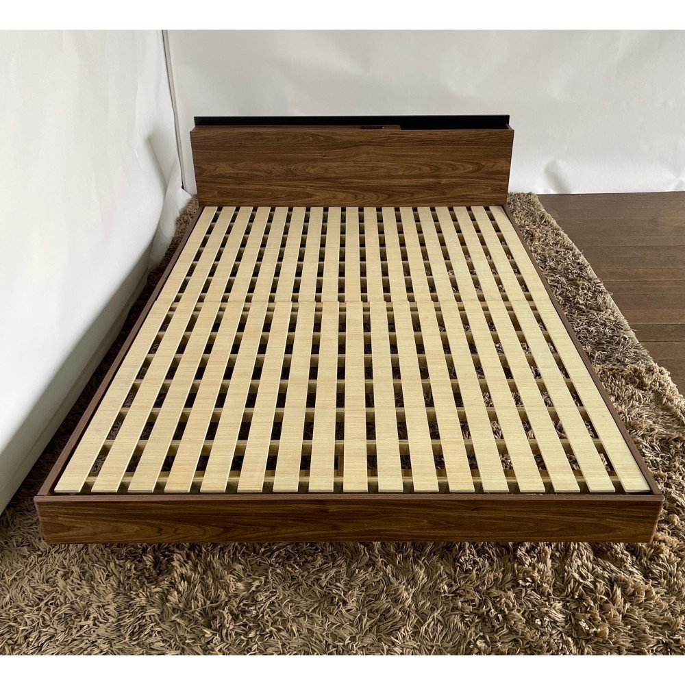 KGY-141529　ベッドフレーム［ダブル］［ブラウン］