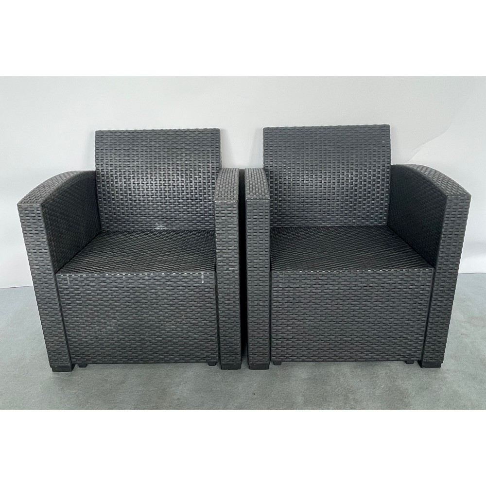 KGY-141909　ガーデンリビング４点セット［ブラック］