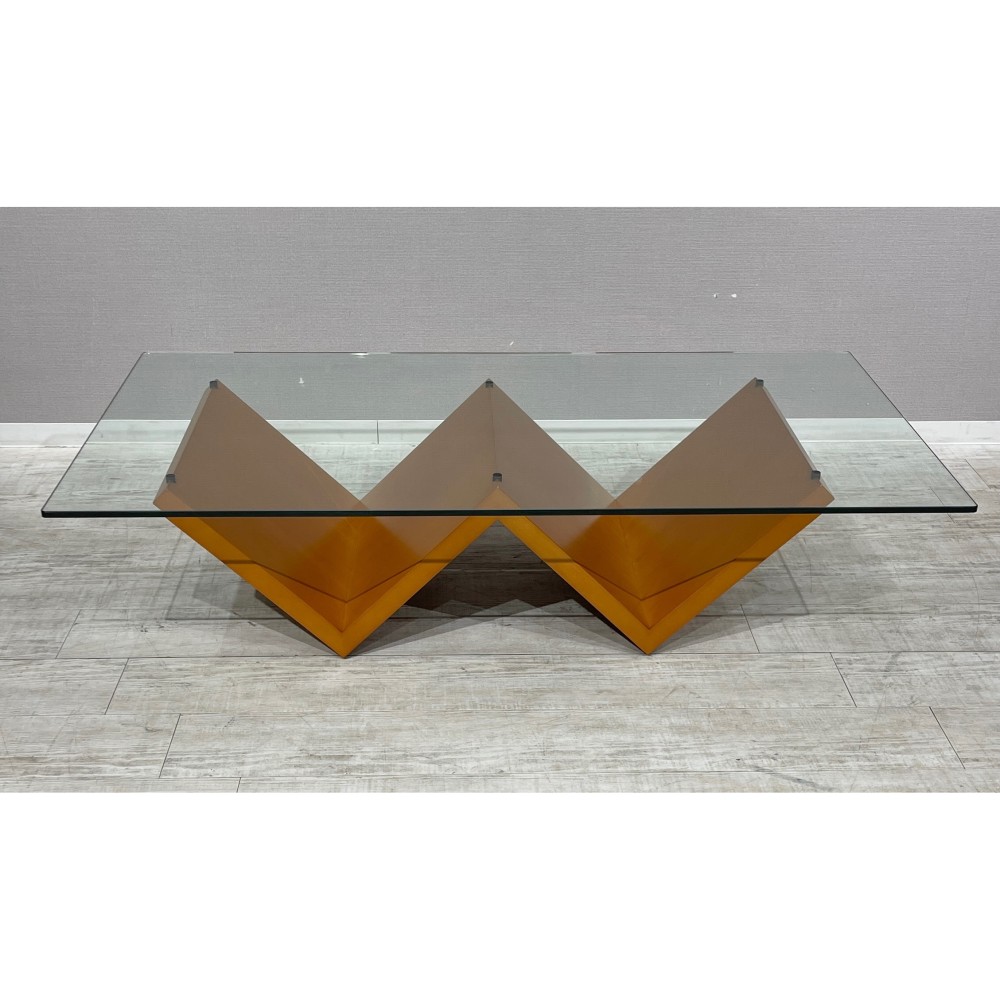 KGY-141166　ガラスセンターテーブル［ナチュラル］