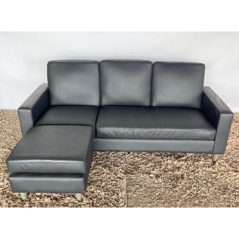 KGY-141483　カウチソファセット［ブラック］