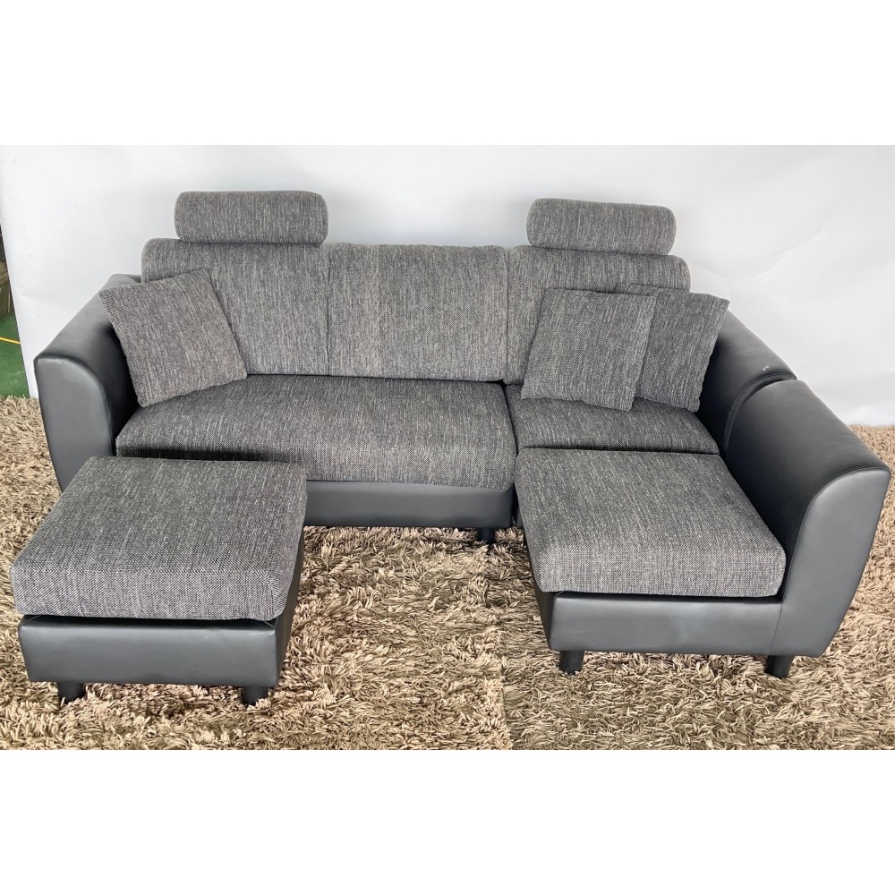 KGY-141486　ソファセット［ＬＯＷＹＡ］［グレー／ブラック］