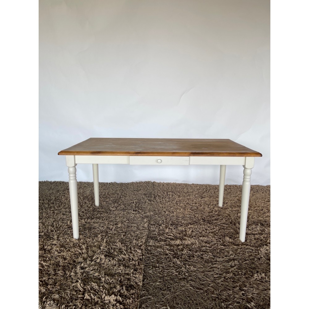 KGY-141589　ダイニング５点セット［ホワイト／ナチュラル］