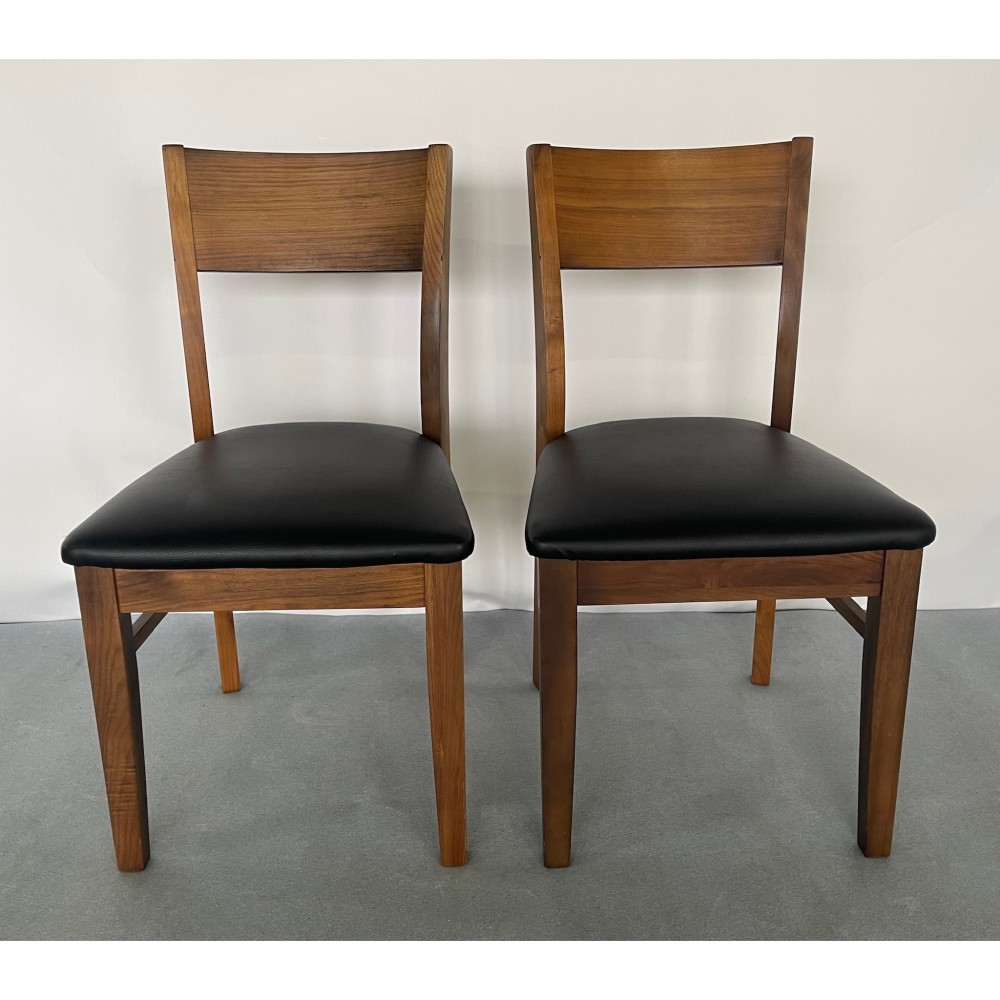 KGY-141901　チェア２脚セット［ブラック／ブラウン］