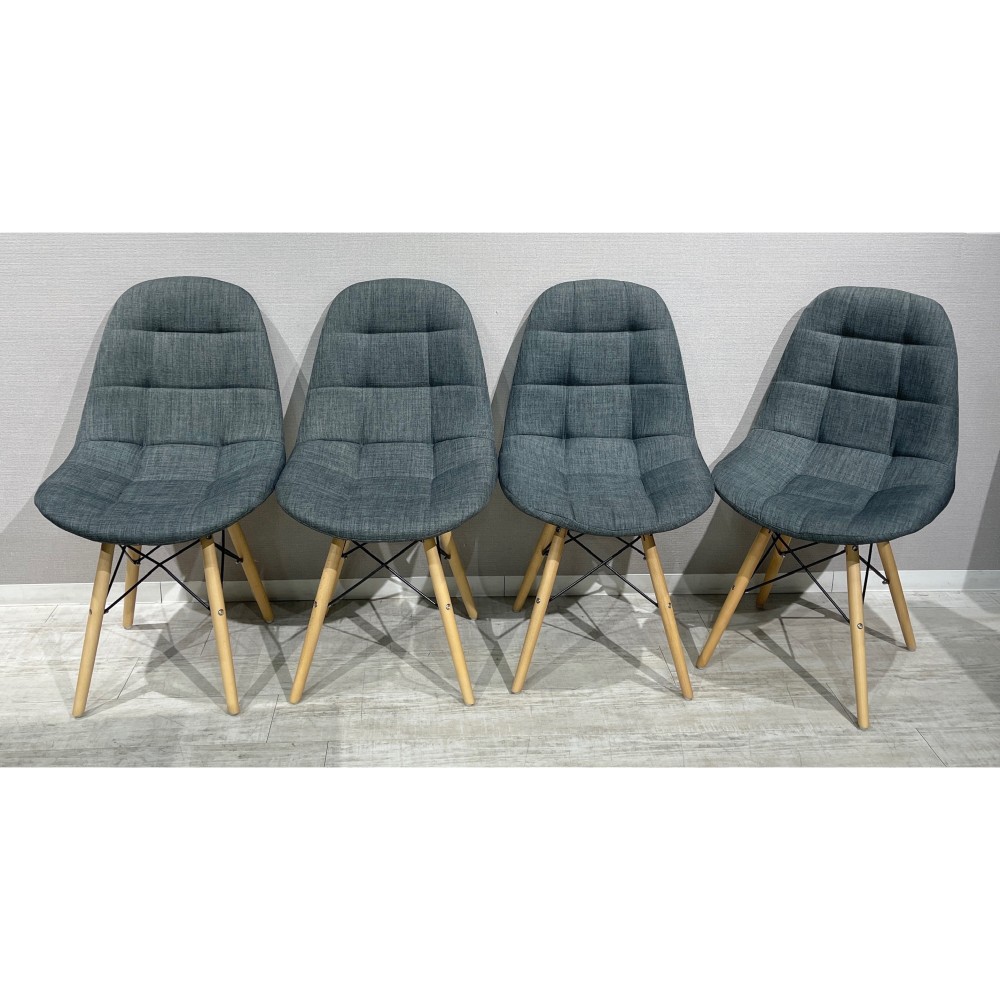 KGY-140932　チェア４脚セット［ダークグレー］