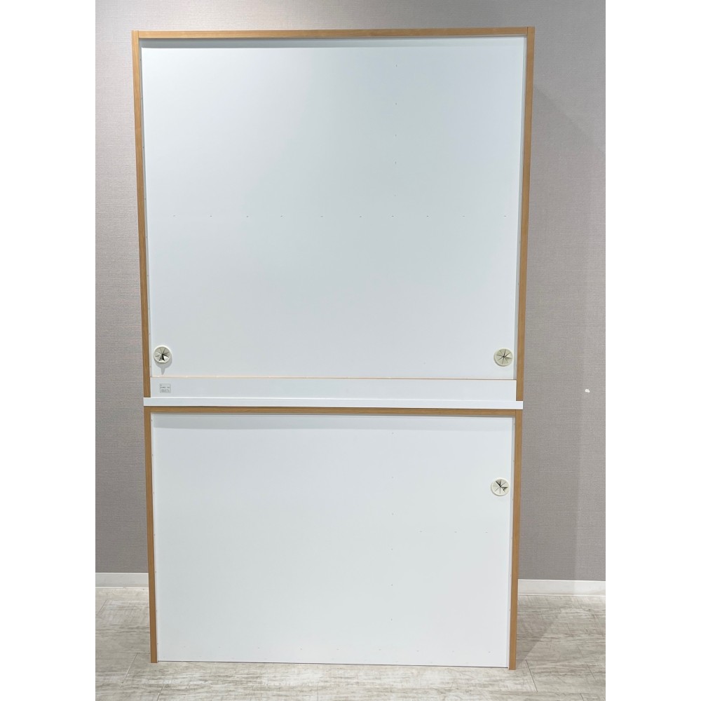 KGY-140638　食器棚［ナチュラル／ホワイト］