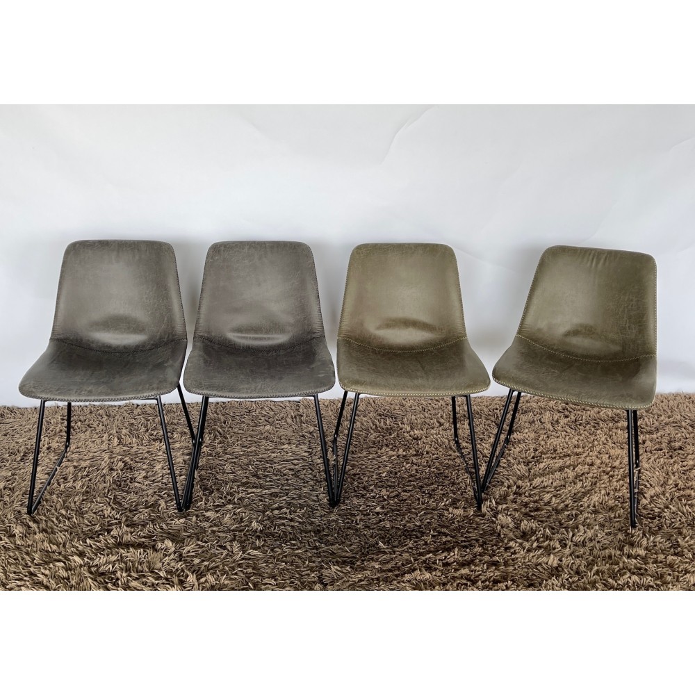 KGY-141563　ダイニング５点セット［グレー］