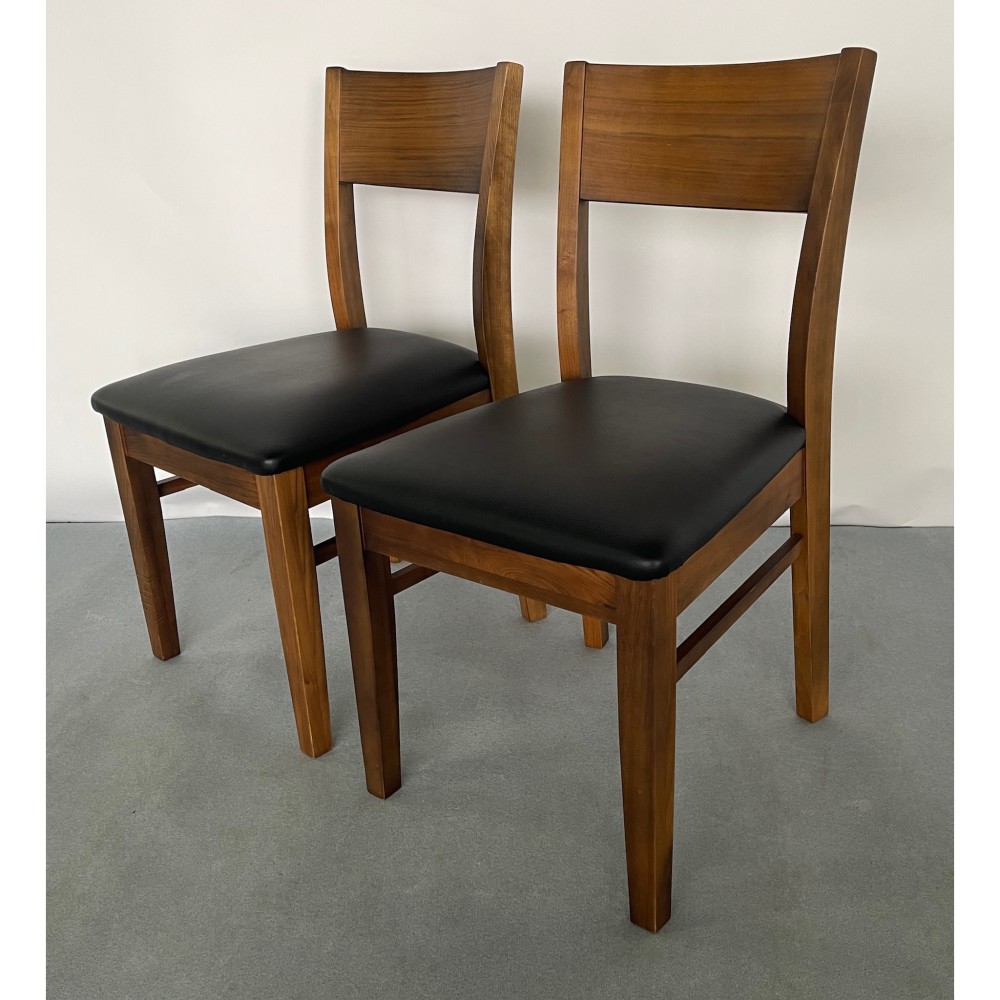 KGY-141901　チェア２脚セット［ブラック／ブラウン］