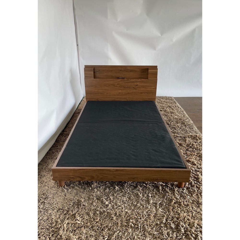 KGY-141579　ベッドフレーム［セミダブル］［ブラウン］