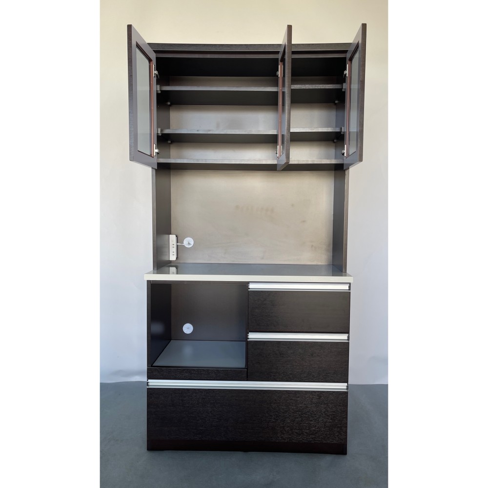 KGY-141897　食器棚［ブラウン］