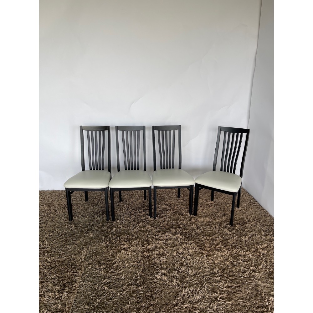 KGY-141583　ダイニング５点セット［ブラック］